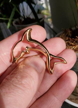 Napier позолочена брошка дельфін, америка