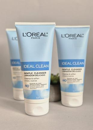 Ніжний гель для вмивання та очищення обличчя l'oreal (сша)