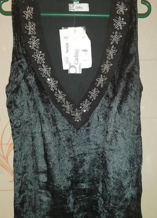 Нарядная вискозная майка/топ carling с биркой, 💯 оригинал, молниеносная отправка 🚀⚡