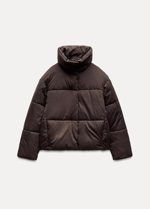 Зимняя куртка пуффер zara p. l xl
