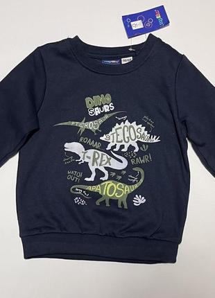 Кофта теплий світшот з динозаврами 98/104