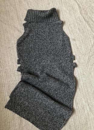 Жилетка длинная гольфом