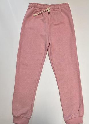 Теплые спортивные штаны на флисе 140см