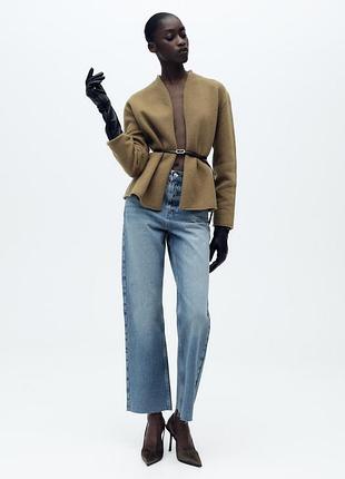 Джинси zara high rise straight