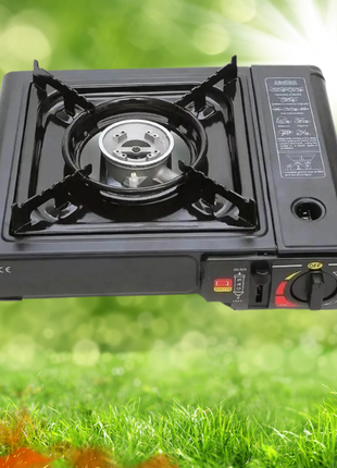 Портативная газовая плита для кемпинга, туристическая мини плитка в кейсе, переносная плита3 фото