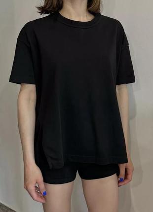 Acne studios жіноча чорна бавовняна футболка оверсайз