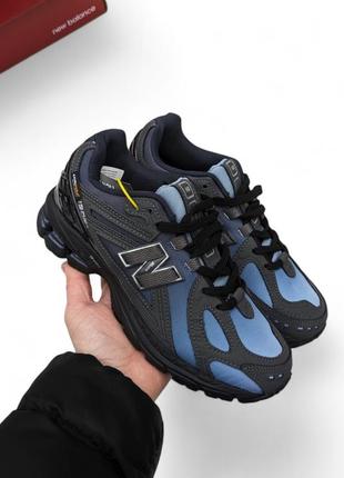 Чоловічі кросівки new balance 1906r чорні з блакитним🔥