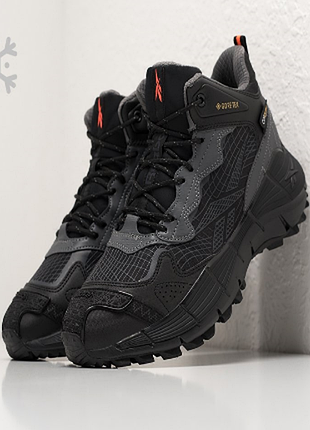 Кросівки зимові чоловічі reebok zig kinetica ii edge black grey