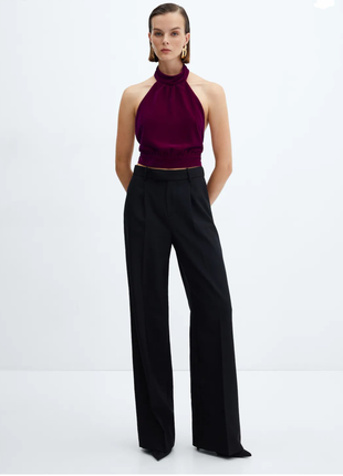 Бархатный топ с открытой спиной