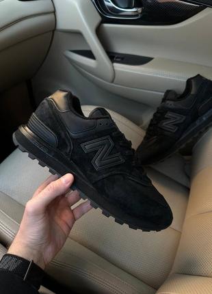Женские зимние кроссовки new balance legacy 574 black termo