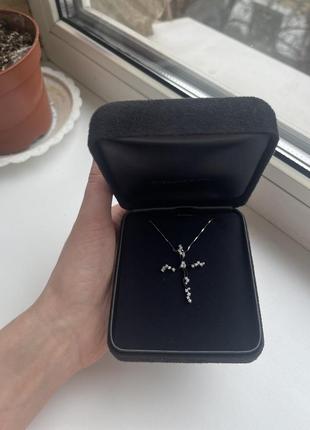 Кулон-хрестик з діамантами tiffany&co