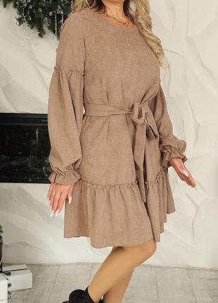 Сукня вельветова мокко
