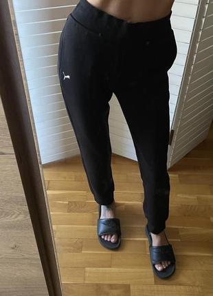 Штаны спортивные черные puma2 фото