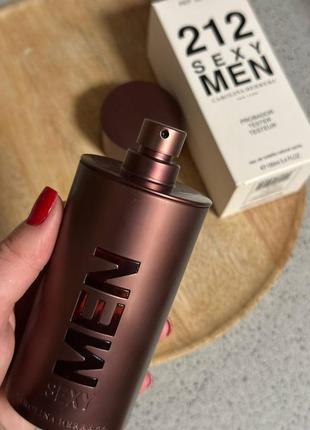 Чоловічий тестер carolina herrera 212 sexy men (tester) 100 ml кароліна ерера 212...