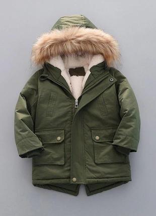 Парка для хлопчика тепла хакі