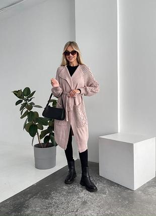 Женский вязаный кардиган зефирка