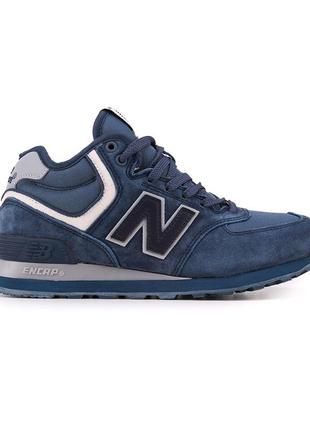 Зимние женские кроссовки new balance 574 blue