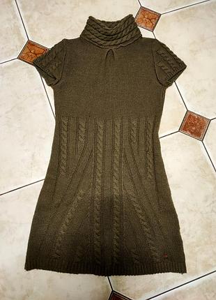 Платье туника, вязаное, шерсть zu elements