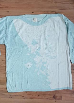 Светр з люрексом рукав 3/4 квіти l-xl