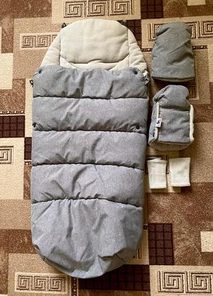 Конверт для коляски с варежками