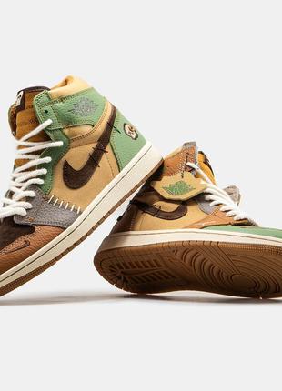 Мужские кроссовки nike air jordan 1 x zion williamson voodoo 40-41-42-43-44-45-46