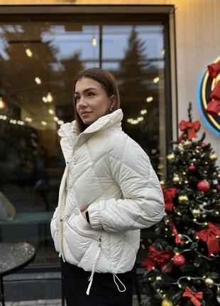 Молочна куртка демісезона куртка зимова біла куртка