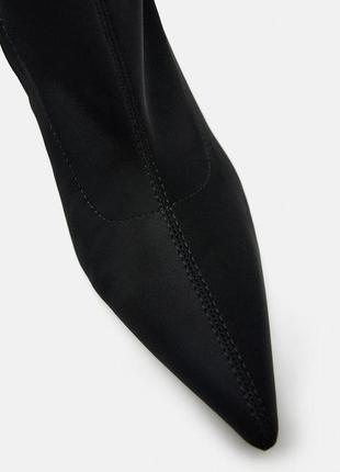 Стрейчевые черные идеальные ботльоны носка zara5 фото
