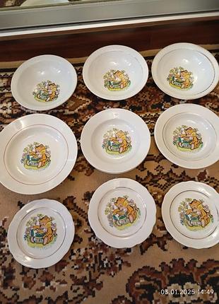 Тарілки з ведмедиком - мед