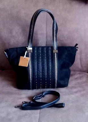 Женская сумка шоппер на молнии auren (франция)