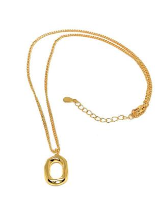 Тренд стильний жіночий золотистий ланцюжок кольє мінімалізм