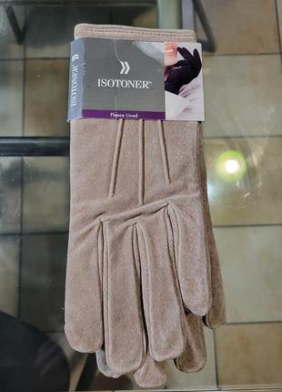 Перчатки замша и флис isotoner