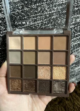 Палетка тіней lamel 16 shades of brown2 фото