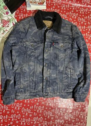 Чоловіча джинсова куртка з утепленням levi strauss (оригінал)
