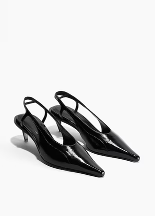 Шкіряні слінгбеки h&m premium selection 1246311001