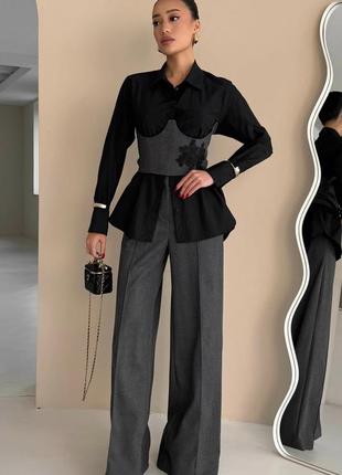 Женские классические брюки из теплой ткани осень-зима