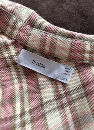 Женская рубашка в клетку bershka3 фото