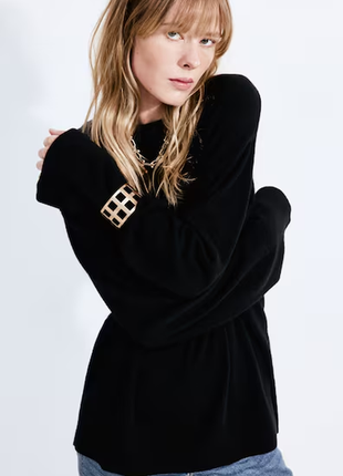 Кашемировый оверсайз свитер h&m premium selection 1266224001