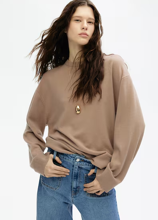 Кашемировый оверсайз свитер h&m premium selection 1266224001