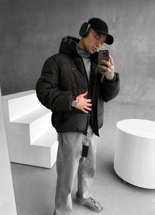 Пуховик мужское темное масло