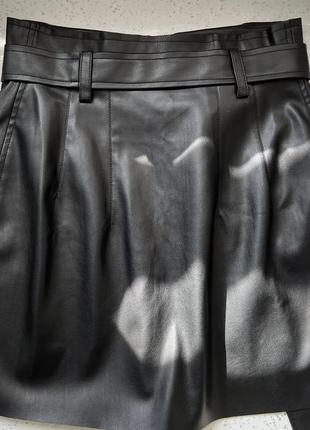 Кожана юбка 3