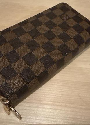 Кошелек-клатч, борсетка на 2 молнии в стиле louis vuitton