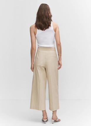 Широкие укороченные брюки mango, 38 р3 фото