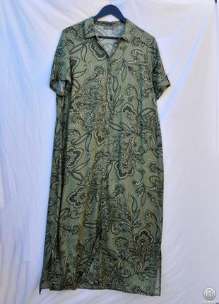 8788\140 вискозное платье зеленого цвета papaya xl