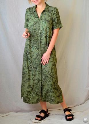 8788\140 вискозное платье зеленого цвета papaya xl