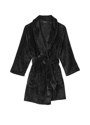 Victorias secret плюшевый халат короткий vc black