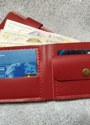 Стильний гаманець зі шкіри ручної роботи