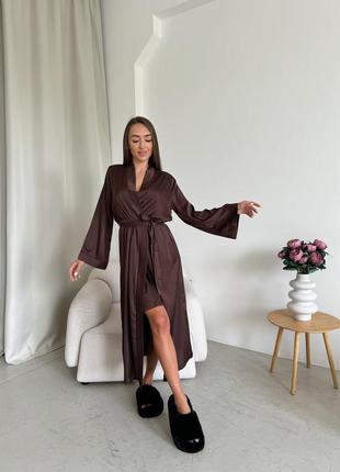 Женский набор халат и рубашка