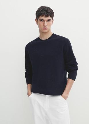Свитер massimo dutti темно-синий l