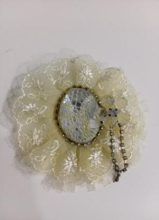 Брошь украшение для одежды кружево