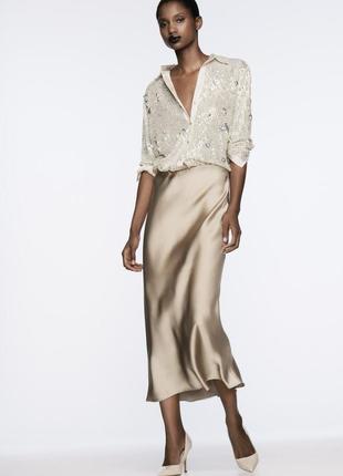 Юбка атласная zara